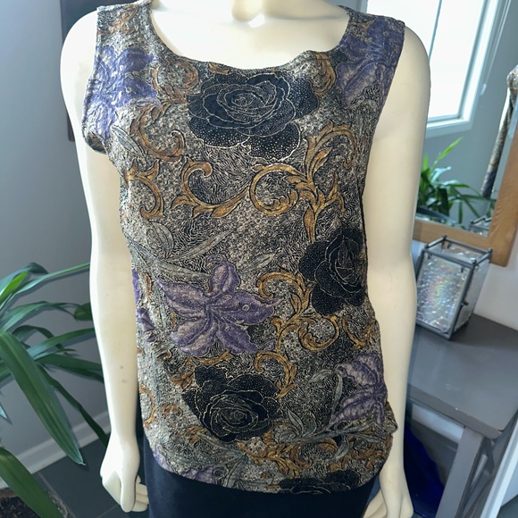 MSK Women 2 Piece Beautiful Tank and Cardigan Set ~ 1X - Picture 2 of 10